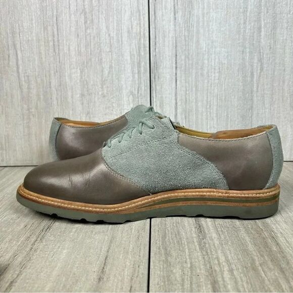 Cole Haan CloudBurst Saddle Grey Teal Oxford Derby Shoe C12028 Mens Size 9.5 - Picture 2 of 10